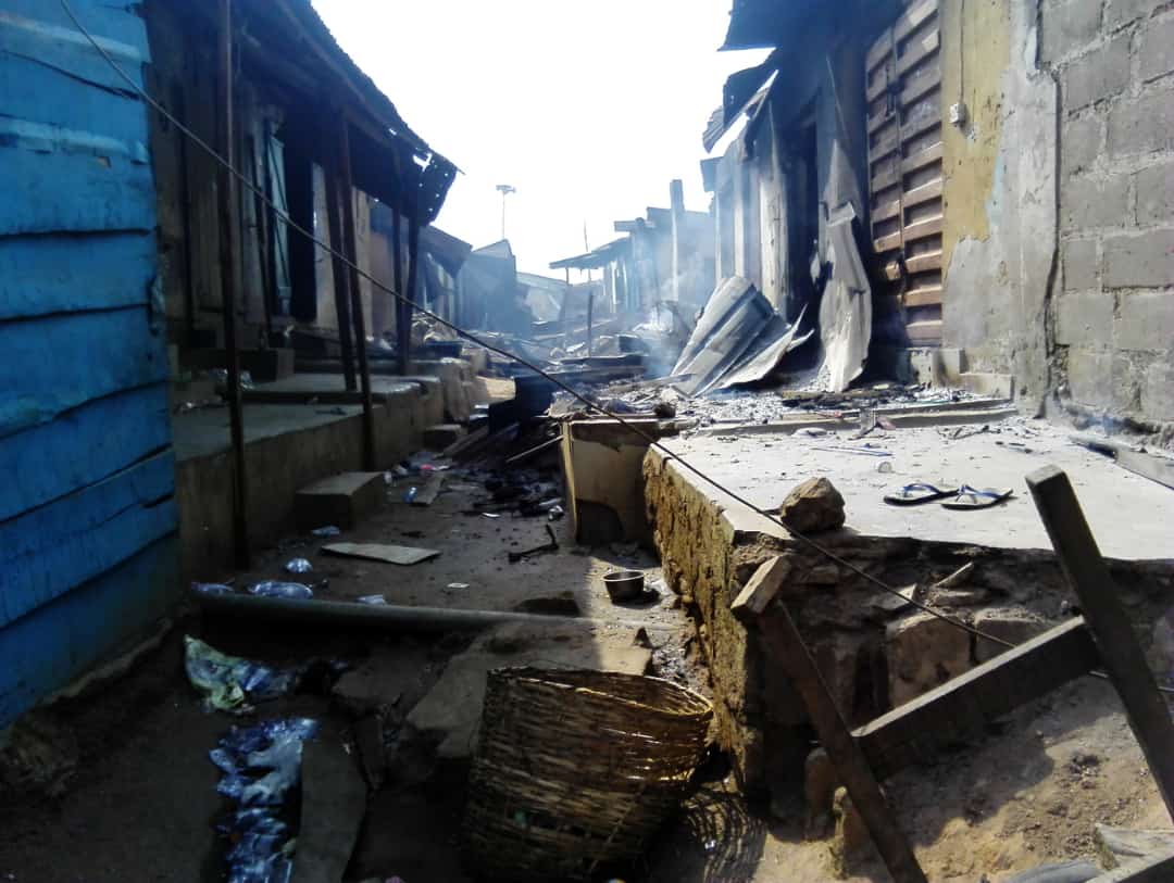 Burnt Stalls in Shsasha Market Ibadan